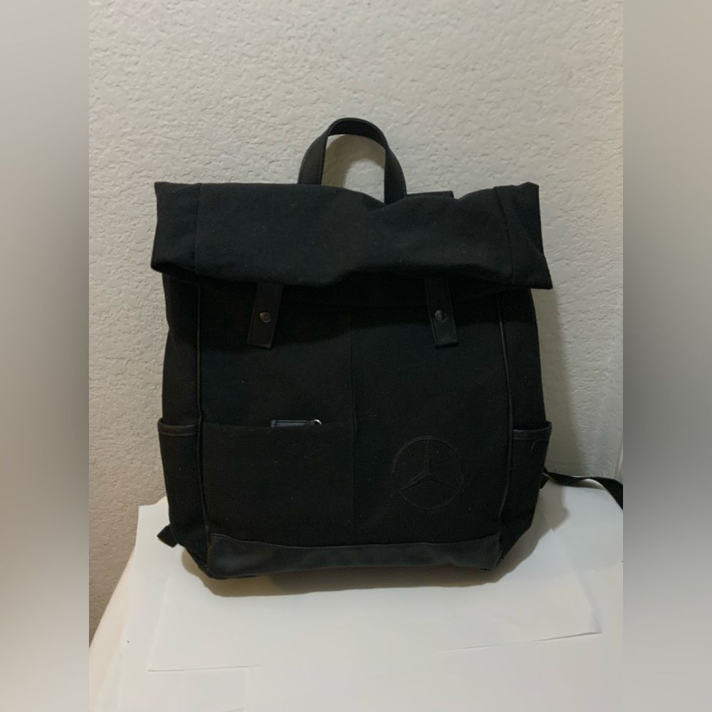 Mercedes Benz Unisex Black canvas Laptop Backpack